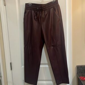 LOFT  FAUXLEATHER slip on pant
